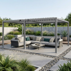 Pergola ogrodowa multiklimatyczna 3x6 z regulowanym stalowym dachem 18mkw