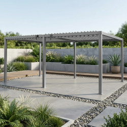 Pergola ogrodowa multiklimatyczna 3x6 z regulowanym stalowym dachem 18mkw