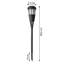 Pochodnia solarna 7,5x49,5cm lampa solarna z płomieniem - 6 sztuk