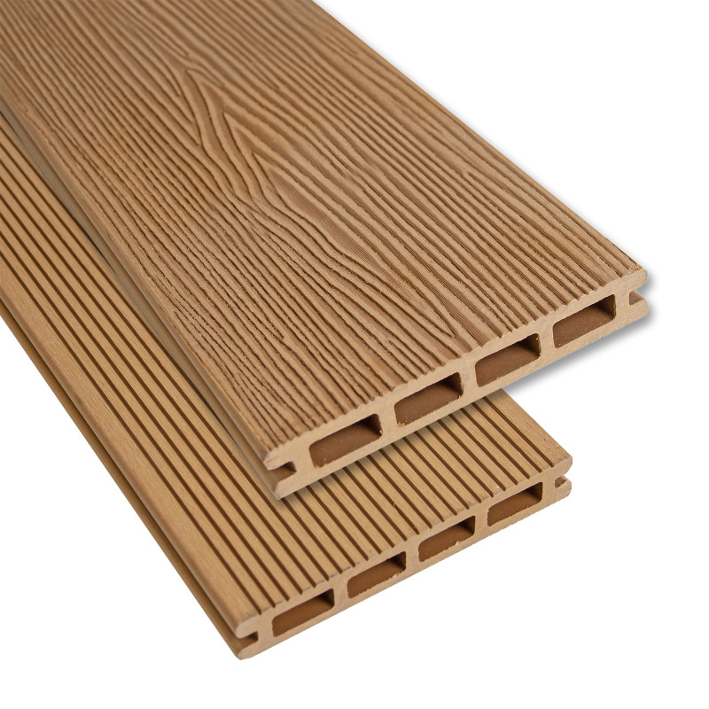 Deska tarasowa WPC 13,5x2,1x220 cm teak podest tarasowy 5 szt. 1,48mkw kompozytowa