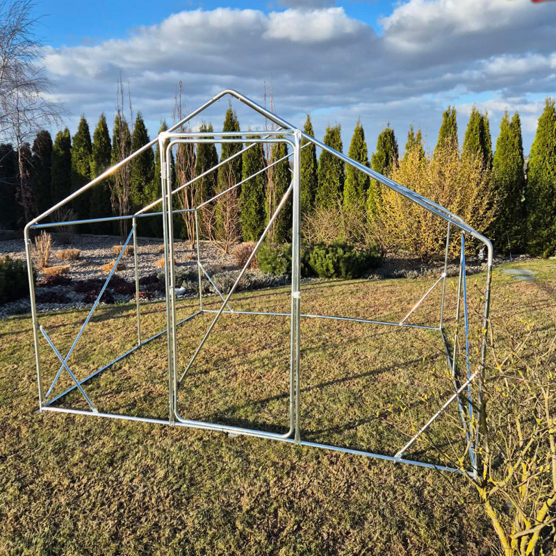 Metalowa Klatka Dla Drobiu Kurnik 2x3x2,2m 4iQ rurki 25mm