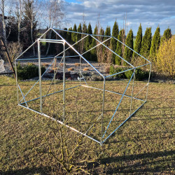 Metalowa Klatka Dla Drobiu Kurnik 2x3x2,2m 4iQ rurki 25mm