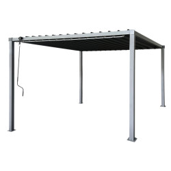 Pergola ogrodowa multiklimatyczna 3x3 z regulowanym stalowym dachem 9mkw