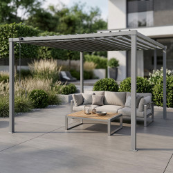 Pergola ogrodowa multiklimatyczna 3x3 z regulowanym stalowym dachem 9mkw