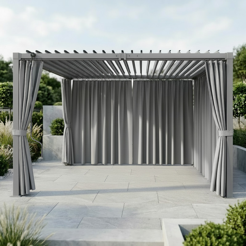Pergola ogrodowa multiklimatyczna 3x3 z regulowanym stalowym dachem 9mkw