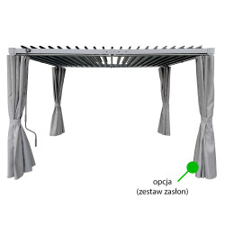 Pergola ogrodowa multiklimatyczna 3x4 z regulowanym stalowym dachem 12mkw