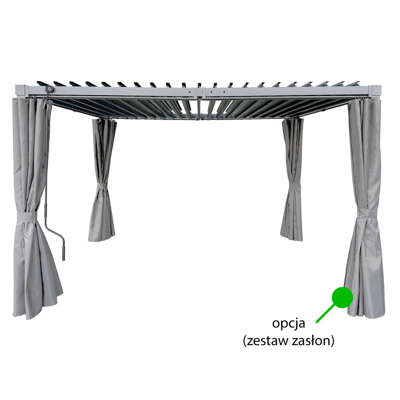 Pergola ogrodowa multiklimatyczna 3x4 z regulowanym stalowym dachem 12mkw