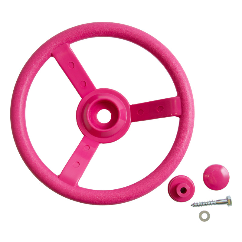 Zestaw akcesoriów na plac zabaw PINK teleskop kierownica flaga księżniczka 3 el. RÓŻOWY