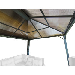 Pawilon ogrodowy 3x6 Altana pergola z poliwęglanowym dachem 18mkw