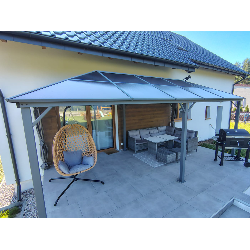 Pawilon ogrodowy 3x6 Altana pergola z poliwęglanowym dachem 18mkw
