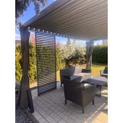 Pergola ogrodowa multiklimatyczna 3x6 z regulowanym stalowym dachem 18mkw