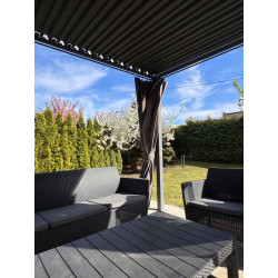 Pergola ogrodowa multiklimatyczna 3x6 z regulowanym stalowym dachem 18mkw