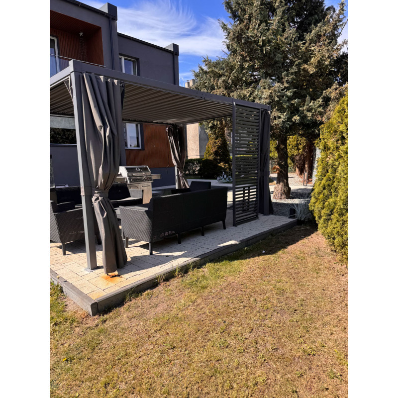 Pergola ogrodowa multiklimatyczna 3x4 z regulowanym stalowym dachem 12mkw