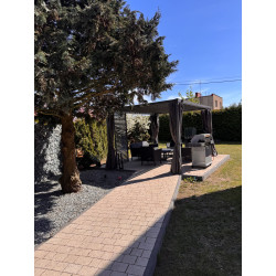 Pergola ogrodowa multiklimatyczna 3x4 z regulowanym stalowym dachem 12mkw