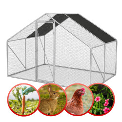 Metalowa Klatka Dla Drobiu Kurnik 3x2x2m 4iQ rurki 19mm