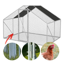 Metalowa Klatka Dla Drobiu Kurnik 3x2x2m 4iQ rurki 19mm