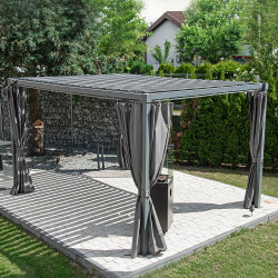 Pergola ogrodowa multiklimatyczna 3x4 z regulowanym stalowym dachem 12mkw