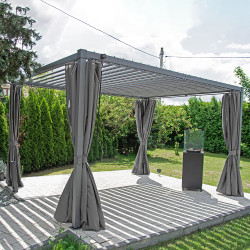 Pergola ogrodowa multiklimatyczna 3x4 z regulowanym stalowym dachem 12mkw