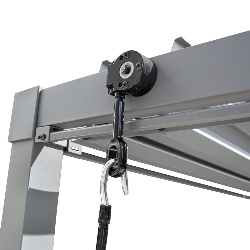 Pergola ogrodowa multiklimatyczna 3x3 z regulowanym stalowym dachem 9mkw