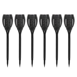 Pochodnia solarna 9,5x50cm lampa solarna z efektem płomienia - 6 sztuk