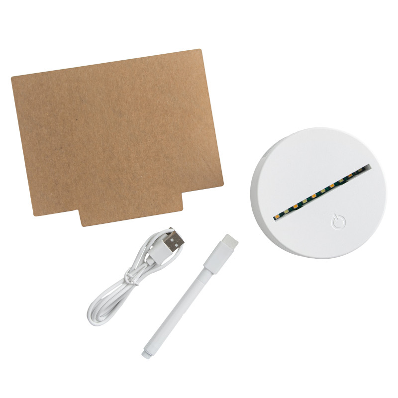 Lampka podświetlana LED z tablicą akrylową do rysowania + pisak