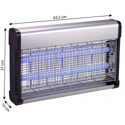 Aluminiowa lampa owadobójcza UV-A 8W 4iQ 2x20W + dodatkowa świetlówka