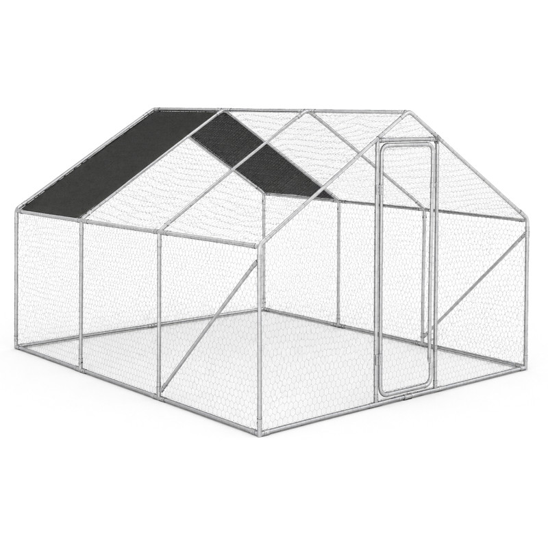 Metalowa Klatka Dla Drobiu Kurnik 3x3x2m 4iQ rurki 19mm