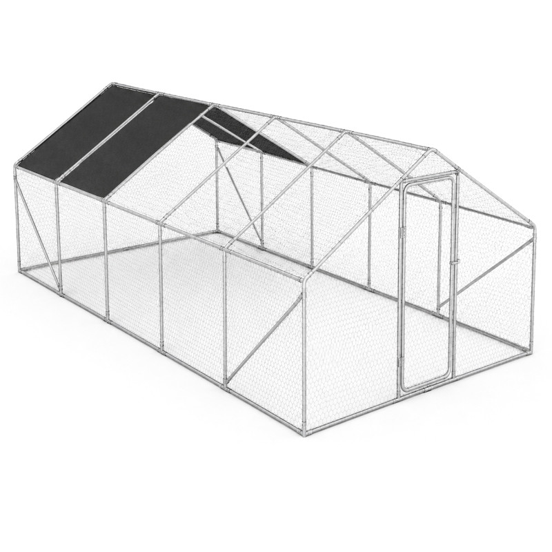 Metalowa Klatka Dla Drobiu Kurnik 3x6x2m 4iQ rurki 19mm