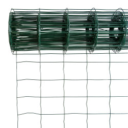 Siatka zgrzewana zielona PCV 1,25x10m ogrodzenie 75x100mm