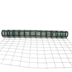Siatka zgrzewana zielona PCV 1,25x10m ogrodzenie 75x100mm