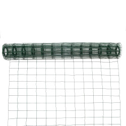 Siatka zgrzewana zielona PCV 1,25x10m ogrodzenie 75x100mm