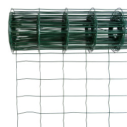 Siatka zgrzewana zielona PCV 1,5x10m ogrodzenie 75x100mm