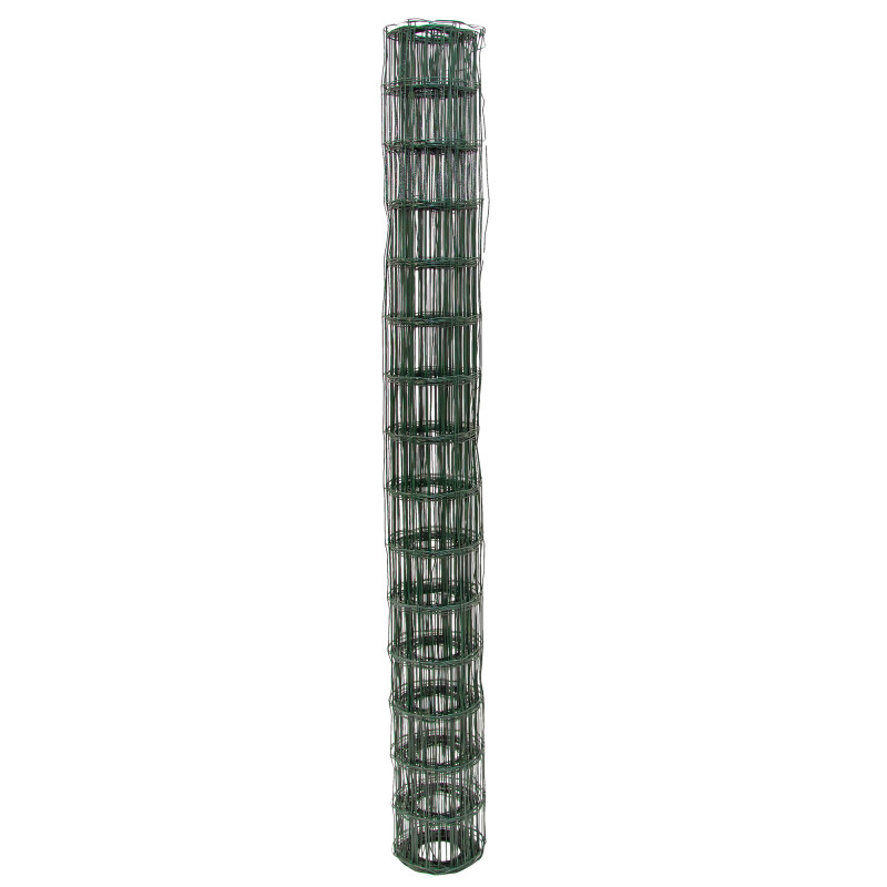 Siatka zgrzewana zielona PCV 1,5x10m ogrodzenie 75x100mm