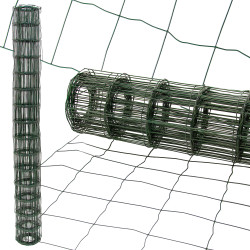 Siatka zgrzewana zielona PCV 1,5x10m ogrodzenie 75x100mm