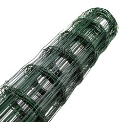 Siatka zgrzewana zielona PCV 1,5x10m ogrodzenie 75x100mm