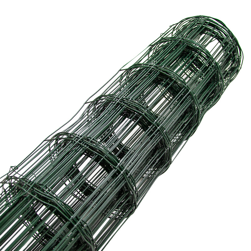 Siatka zgrzewana zielona PCV 1,5x10m ogrodzenie 75x100mm