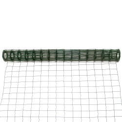 Siatka zgrzewana zielona PCV 1,5x10m ogrodzenie 75x100mm
