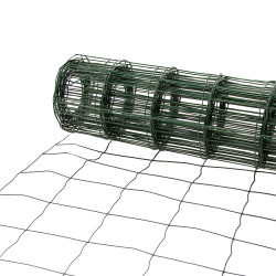 Siatka zgrzewana zielona PCV 1,5x10m ogrodzenie 75x100mm