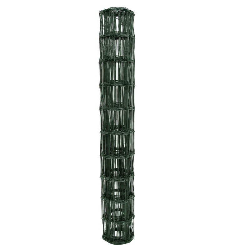 Siatka zgrzewana zielona PCV 1x10m ogrodzenie 75x100mm