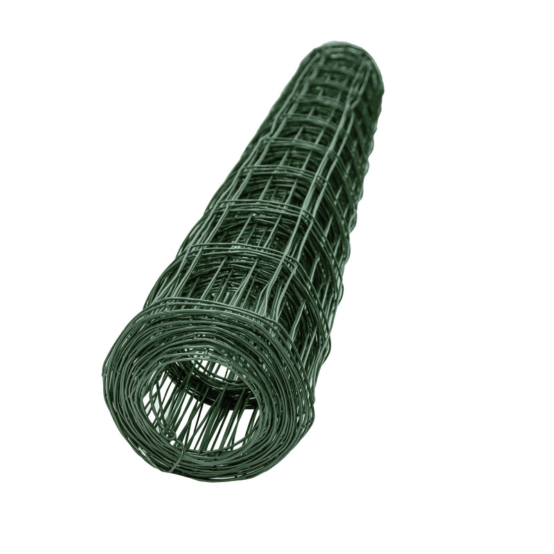 Siatka zgrzewana zielona PCV 1x10m ogrodzenie 75x100mm