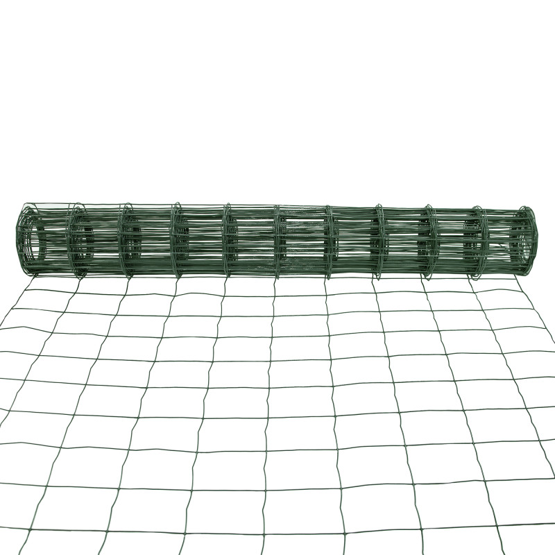 Siatka zgrzewana zielona PCV 1x10m ogrodzenie 75x100mm