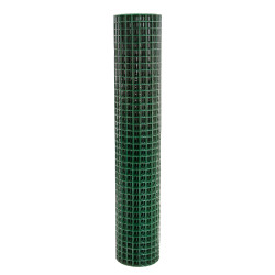 Siatka zgrzewana PCV 0,5x5m ogrodzenie kratka 13x13mm