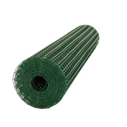 Siatka zgrzewana PCV 0,5x5m ogrodzenie kratka 13x13mm