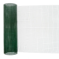 Siatka zgrzewana PCV 0,5x5m ogrodzenie kratka 13x13mm