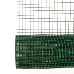 Siatka zgrzewana PCV 0,5x5m ogrodzenie kratka 13x13mm