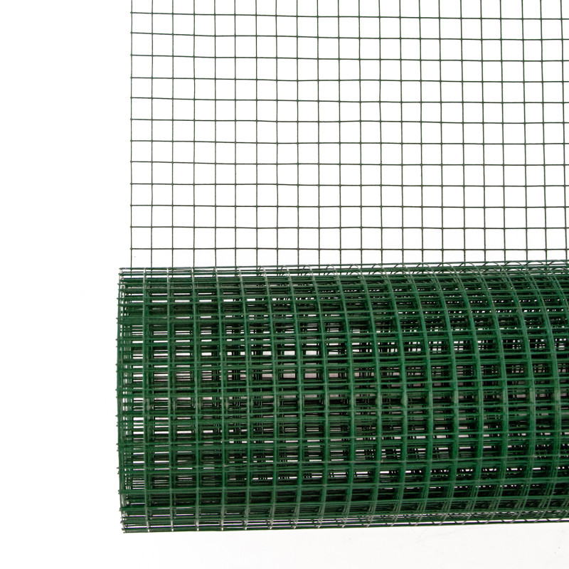 Siatka zgrzewana PCV 0,5x5m ogrodzenie kratka 13x13mm