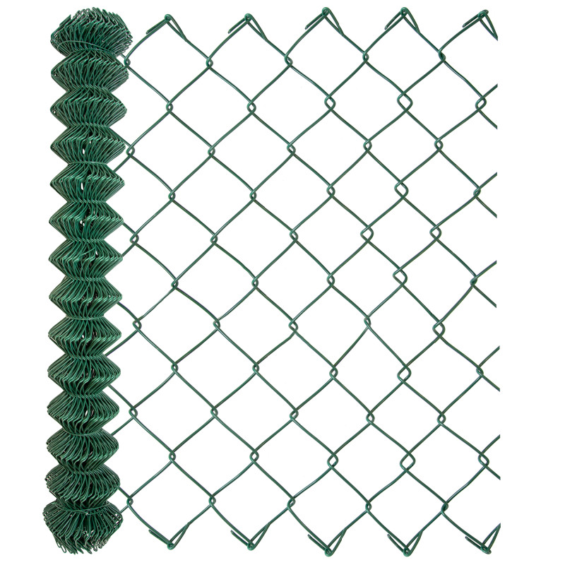 Siatka ogrodzeniowa pleciona zielona 150 cm 10 m drut 3,6 mm oczko 75x75 mm