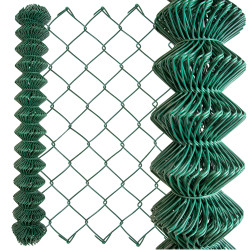 Siatka ogrodzeniowa pleciona zielona 150 cm 10 m drut 3,6 mm oczko 75x75 mm