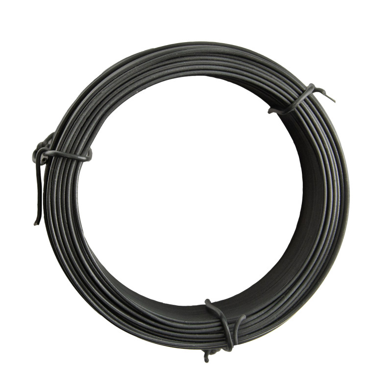 Drut wiązałkowy PCV antracytowy rolka 50 m grubość 1,2 mm