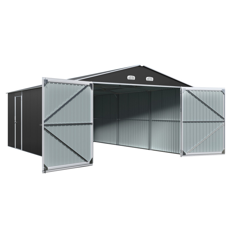 Garaż metalowy 602x386x254 cm narzędziownia 6x3,8m blaszak 23m2